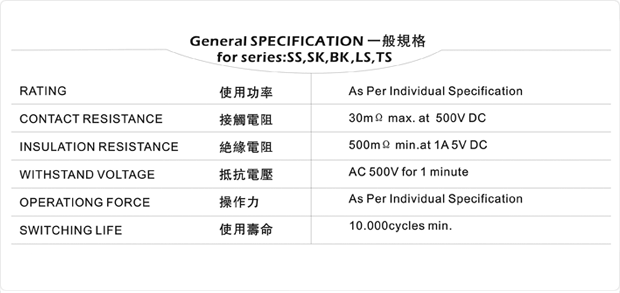 TSH Slide Switches